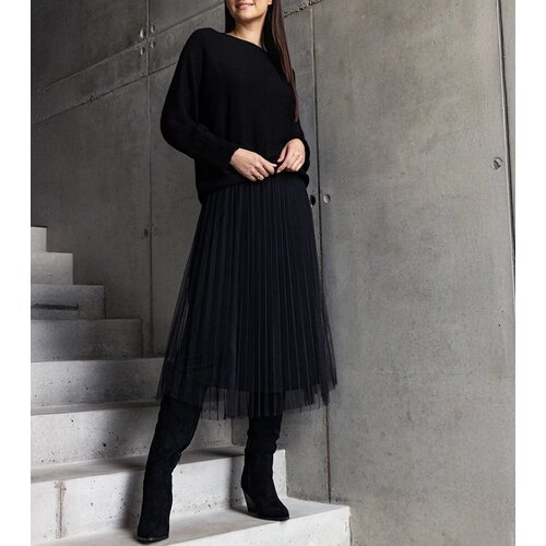 Gemre Black set sweater and dress with tulle Sorenla Slike