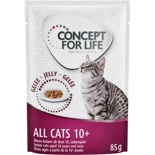 Concept for Life Mešano varčno pakiranje v želeju & omaki 24 x 85 g - All Cats 10+ v omaki in želeju