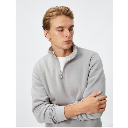 Koton Half-Zip Sweatshirt Standing Neck Long Sleeve Slike