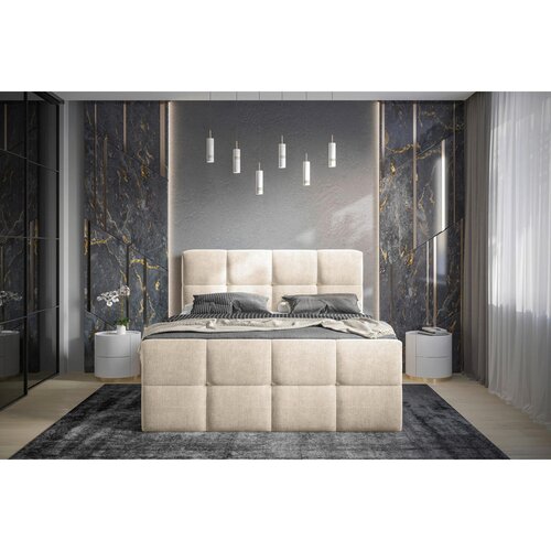 Esposa POSTELJA Z VZMETNICO 140 cm x 200 cm , tekstil bež Slike