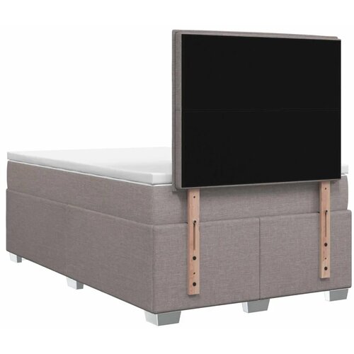  Boxspring krevet s madracem Sivosmeđa 120 x 200 cm Tkanina - Sivosmeđa 120 x 200 cm Dizajn linija Slike
