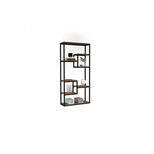 Hanah home Emina Walnut Polica za knjige 85x182x29cm, Crna Cijene