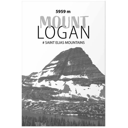  Plakat - The majestic Mount Logan mountain peak crown of mountains mountain landscape 29.7x42 Bez okvira Cene