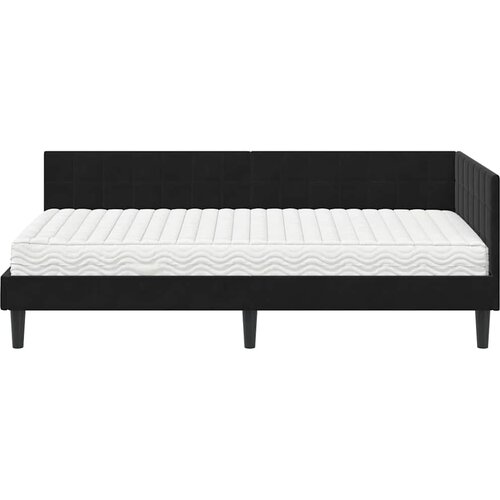  Kutni krevetni okvir s madracem 2 kom. Crna 100 x 200 cm Bar&amp;scaron;un Slike