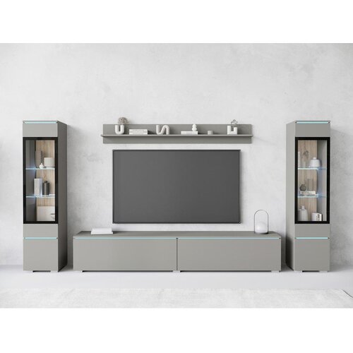 XXXL Dnevni Regal Vera I, Siva Z Osvetlitvijo, 4-Delni Slike
