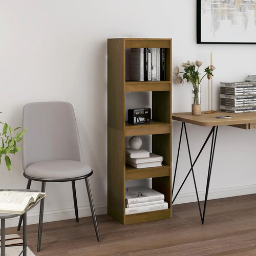 The Living Store Knjižna omara za razdelitev prostora medeno rjava 40x30x135,5cm - Knjižna Omara Za Razdelitev Prostora, (21431728) Cene