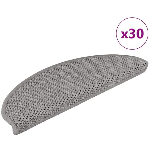 vidaXL Samolepilne preproge za stopnice sisal 30 kosov 65x21x4 srebrne Cene
