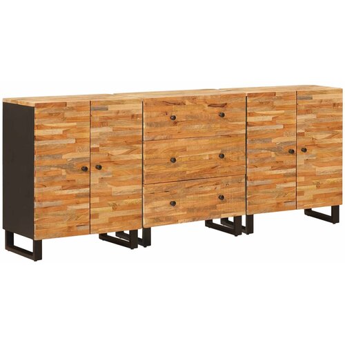  Kreveta 3 pcs Smeđa 60 x 33 x 75 cm Čvrsto drvo manga Cene