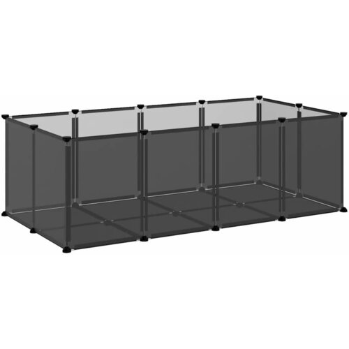  Kavez za male životinje crni 144 x 74 x 46,5 cm PP i čelik Slike