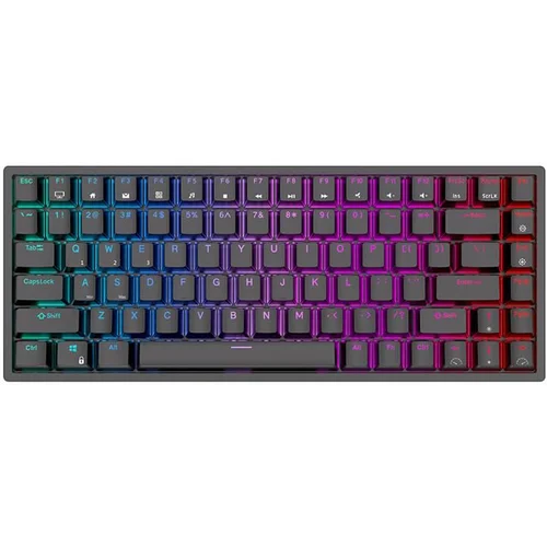 Royal Kludge RK84 RGB bežična mehanička tipkovnica, crveni prekidači, crna, UK layout