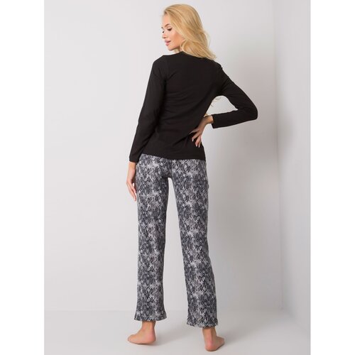 Fashion Hunters Black sleeping set with a print Slike