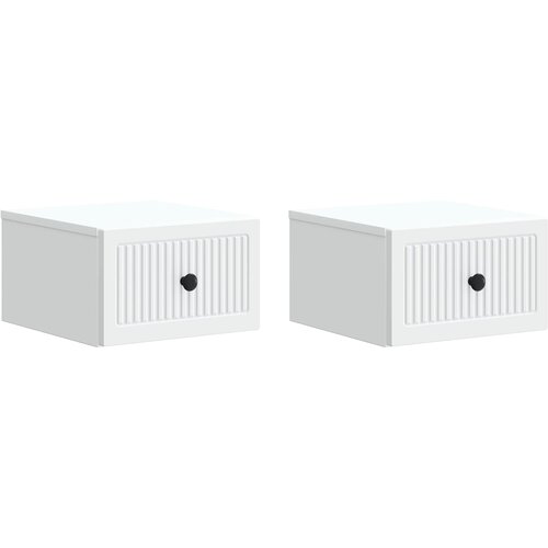  Noćni ormarić za montažu na zid 2 pcs Bijela 33 x 34,5 x 20 cm Cene