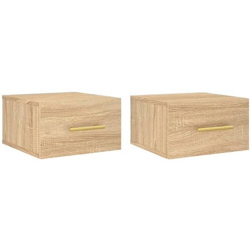 Maison Chic Stenski Dvo delni komplet Nočne omarice - Nočne mize sonoma hrast 35x35x20 cm, (21687556) Slike
