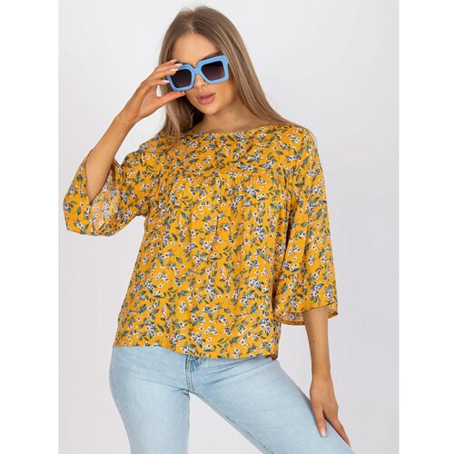 Fashion Hunters Yellow blouse with floral print ZULUNA Slike