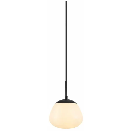 Markslöjd Črno-bela viseča svetilka s steklenim senčnikom ø 18 cm Rise - Markslöjd