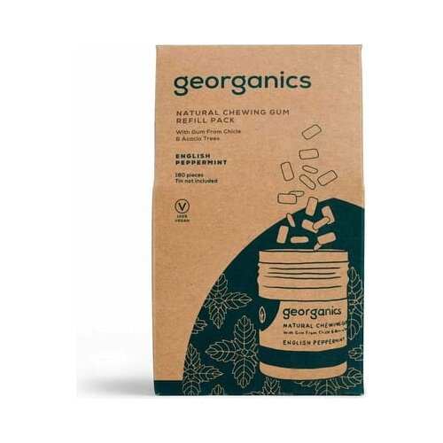 Georganics Naravni žvečilni gumi English Peppermint - 180 kosov Slike