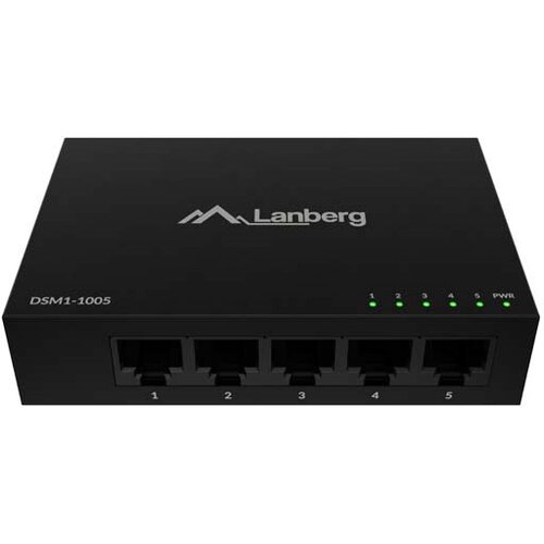 Lanberg DSM1-1005 SWITCH 5X 1GB /S UNMANAGED GIGABIT ETHERNET DESKTOP 12V (METAL CASE) Cijene