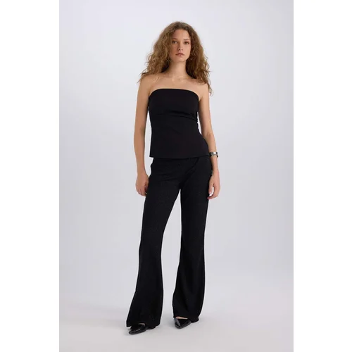 Defacto Dfc - Flare Fit Straight Leg Long Length Wrap Pants