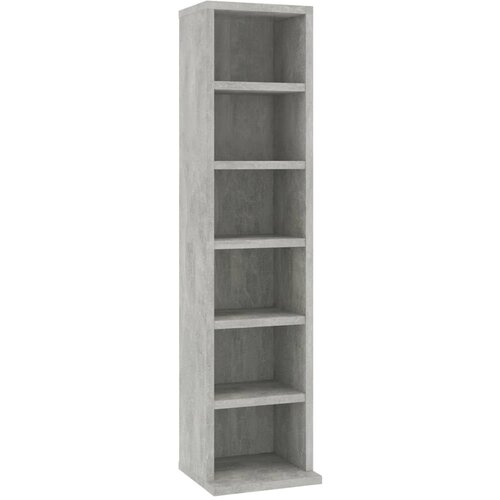 Maison Chic Omarca za CD - CD stojalo - CD regal plo&amp;scaron;če betonsko siva 21x20x88 cm konstruiran les, (21673978) Slike