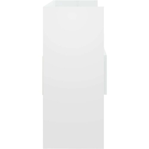 VidaXL Komoda visok sijaj bela 105x30x70 cm iverna plo&amp;scaron;ča Slike