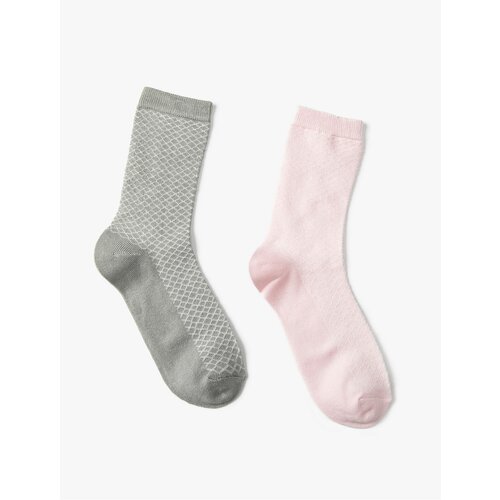 Koton Set of 2 Sock Socks Geometric Patterned Multicolor Cene