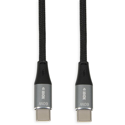 IBox IKUTC USB-C cable 60W 2m Black Slike