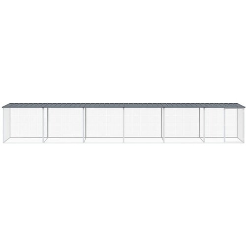  Kavez za koko&amp;scaron;i s krovom antracit 603x98x90 cm pocinčani čelik Slike