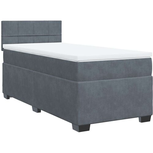 VidaXL Box spring krevet s madracem tamnosivi 90x190 cm bar&amp;scaron;unasti Slike