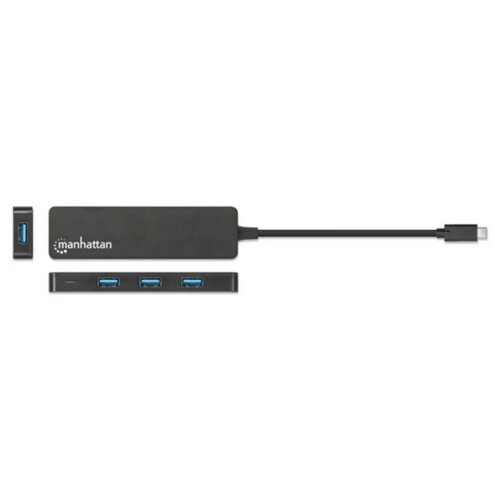 Manhattan usb-c hub 4port 164924 3.2 G1/5Gbps/Crni Cene