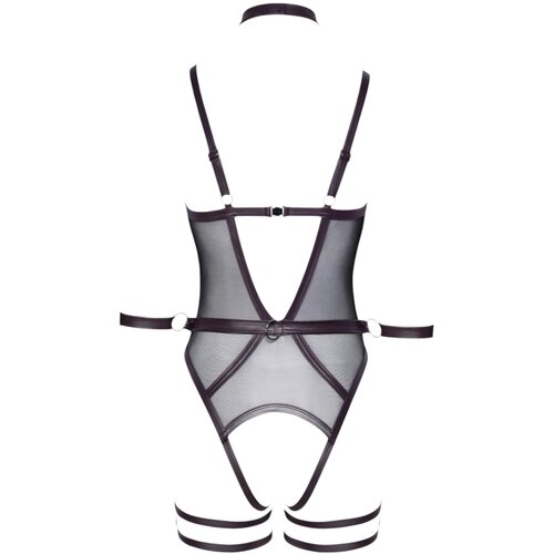 Cottelli Bondage odprt bodi z vezalkami za roke (črna) - M Slike