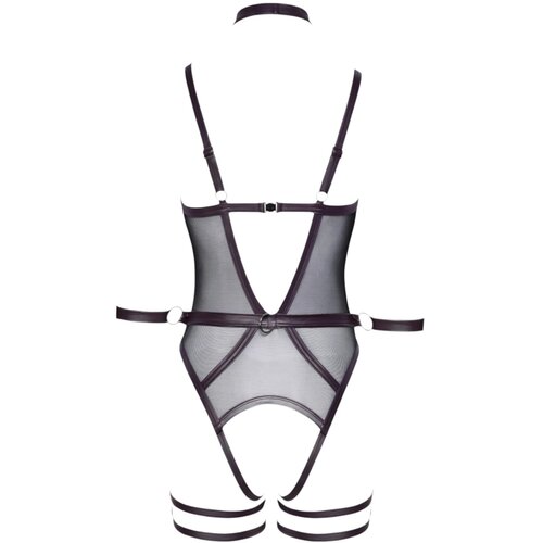 Cottelli Bondage otvoreni body sa lisicama (crni) - M Slike