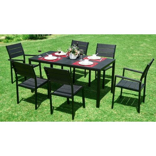 Modern Home stol za terasu 156 x 78 cm crni Slike