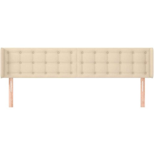  Uzglavlje s u&amp;scaron;ima krem 163x16x78/88 cm od tkanine Slike