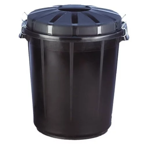 MEVA Univerzalna posoda za smeti s pokrovom, okrogla, 70L, črna, (21098941)