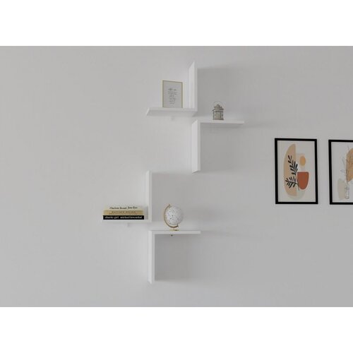 Hanah home Face - White White Wall Shelf Cene