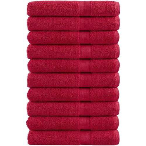 VidaXL Ručnici za saunu SOLUND 10 kom crveni 80 x 200 cm 600 gsm Slike