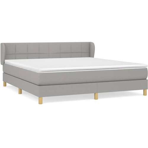 Maison Chic Box spring postelja - Vzmetna postelja z vzmetnico svetlo siva 160x200 cm žamet SL19757, (21893720) Cene