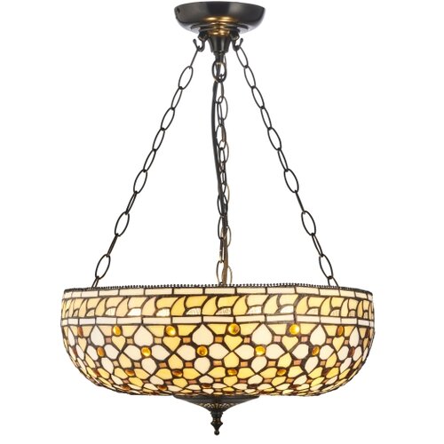 Endon 111882 - Viseći luster na lancu Tiffany MILLE FEUX, 3xE27/10W/230V, prečnik 45 cm Slike