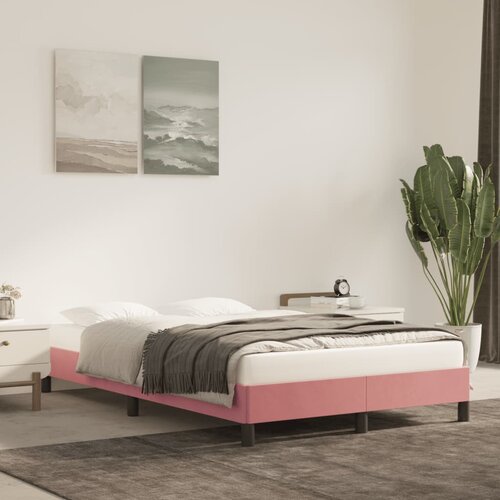 Furnova Posteljni okvir brez vzmetnico roza 120x190 cm žamet, (21937816) Slike