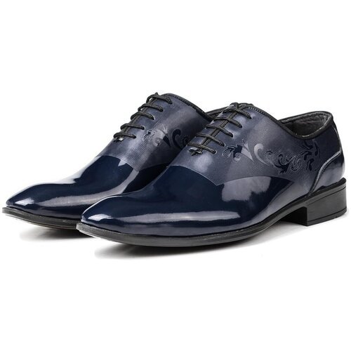 Ducavelli Tuxedo Genuine Leather Men's Classic Shoes Navy Blue Cene