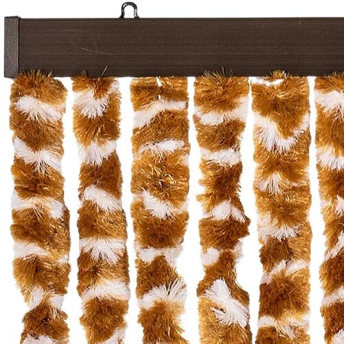 vidaXL Zavesa proti mrčesu oker in bela 56x200 cm šenilja Cene