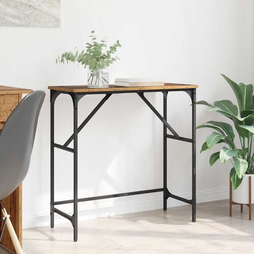 VidaXL Konzolna stolica Staro drvo 75 x 32 x 75 cm Konstruirano drvo Slike