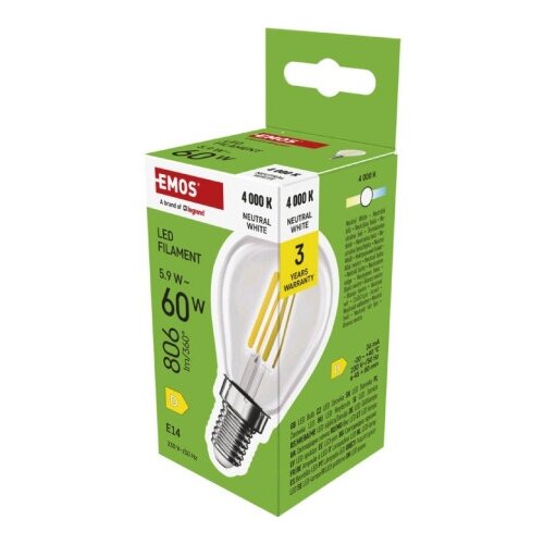 Emos zf1d43 Led sijalica filament mini globe 5,9w(60w) 806lm e14 nw ( 3467 ) Cene