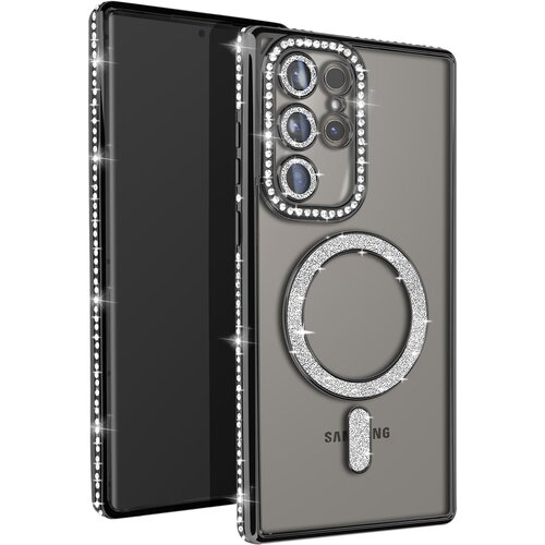 AVIZAR Diamantno ohi&scaron;je za Samsung Galaxy S24 Ultra MagSafe Contour Strass, Črna, (5000016059) Cene