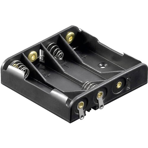 Goobay 12468 nosilec baterij 4x Micro (AAA) spajkalni priklop (D x &Scaron; x V) 52 x 49 x 13mm Držalo za baterije L za 4 Micro baterije (D x &Scaron; x V) 52 x 49, (20641765) Cene
