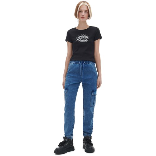 Cropp ženska majica kratkih rukava - Crna  2504S-99X Cijene