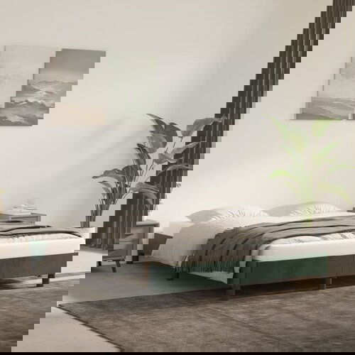 VidaXL Okvir za krevet tamnozeleni 140x200 cm bar&amp;scaron;unasti Slike