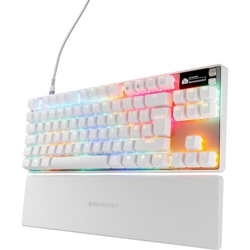 Steel Series Apex Pro TKL Gen 3 brezžična igralna tipkovnica bele barve z magnetnimi stikali in UK postavitvijo QWERTY Cene