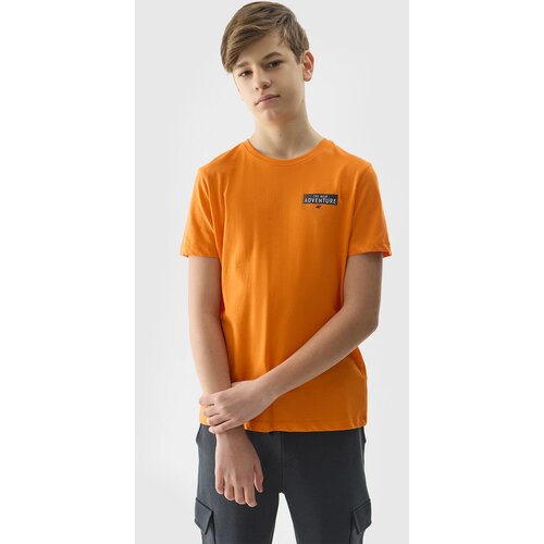 4f Boys&amp;#039; Printed Organic Cotton T-Shirt - Orange Slike