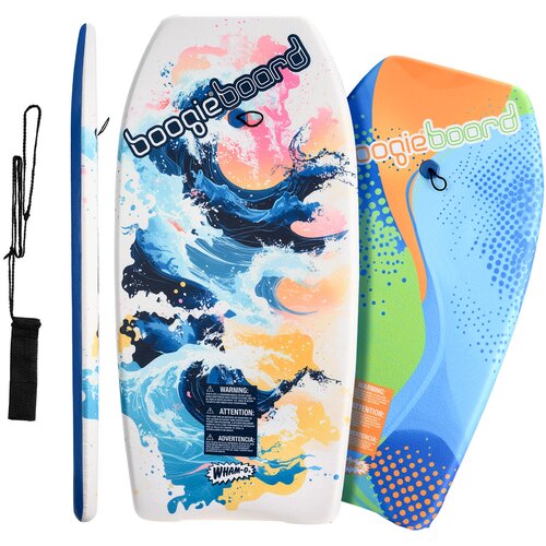 WHAM - O 2-paket Boogie Board z zapestnim povodcem in Phuzion Core Crescent Tail prevleko za vse od 8 let - Curve/Wave, (22114381) Cene